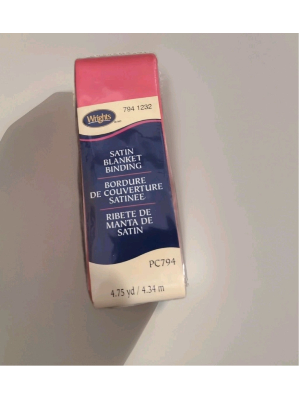 Wrights Single Fold Satin Blanket Binding 2"X4-3/4yd-Berry Sorbet